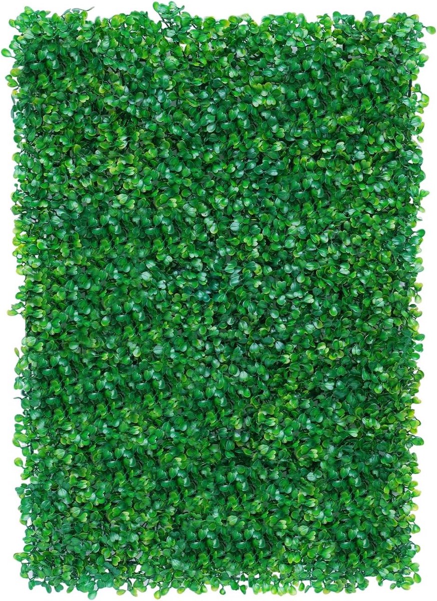 Kunstplant Muur - Kunsthaag Panelen - Tuin Decoratie - Waterproof PE Materiaal - 60x40 cm