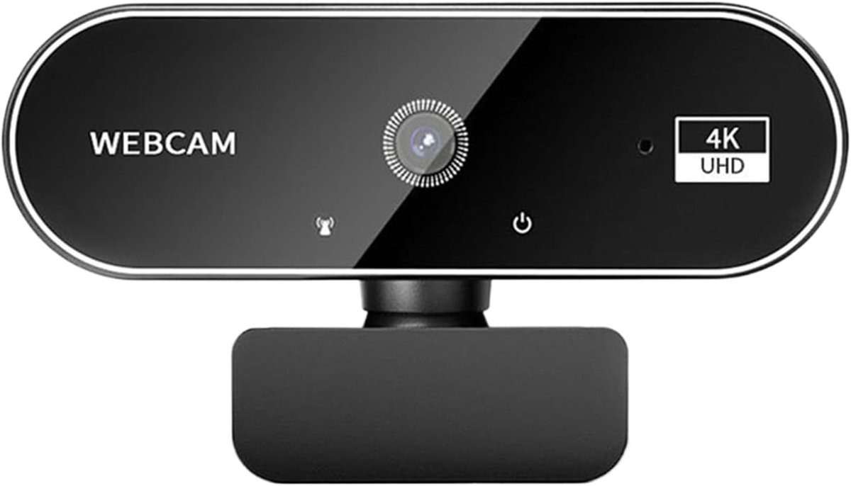 4K Webcam - Streaming Camera - Zakelijke Oproepen - Automatische Focus - 1/18 inch Sensor - Zwart