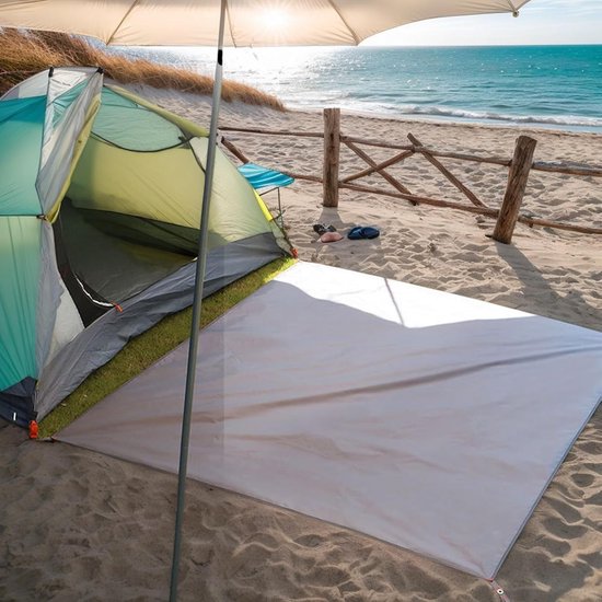 Tentvloer Slaapmat - Opvouwbaar Kampeermat - Outdoor Kamperen - Scheurvast Sneldrogend - 260x230cm - Blauw — afbeelding 2
