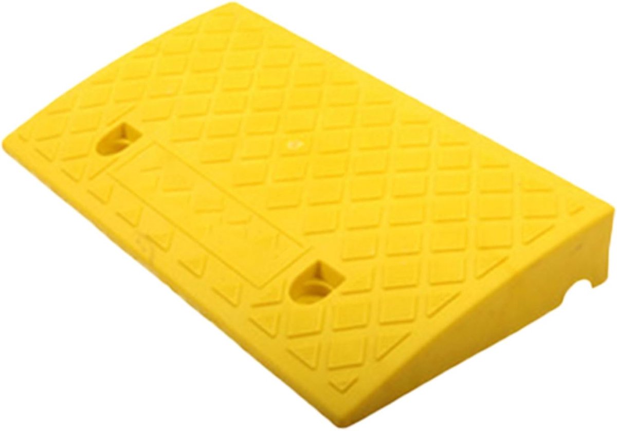 Oprijplaten - Drempelhulp - Toegankelijkheid Verbeteren - Antislip Textuur - 50x27x7 cm - Geel