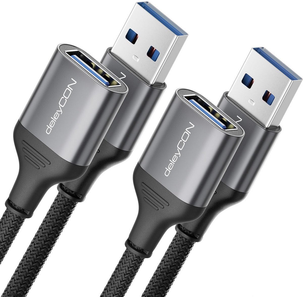 USB 3.0 Verlengkabel 1,5m A-Stekker naar A-Stopcontact 5 Gbps Nylon