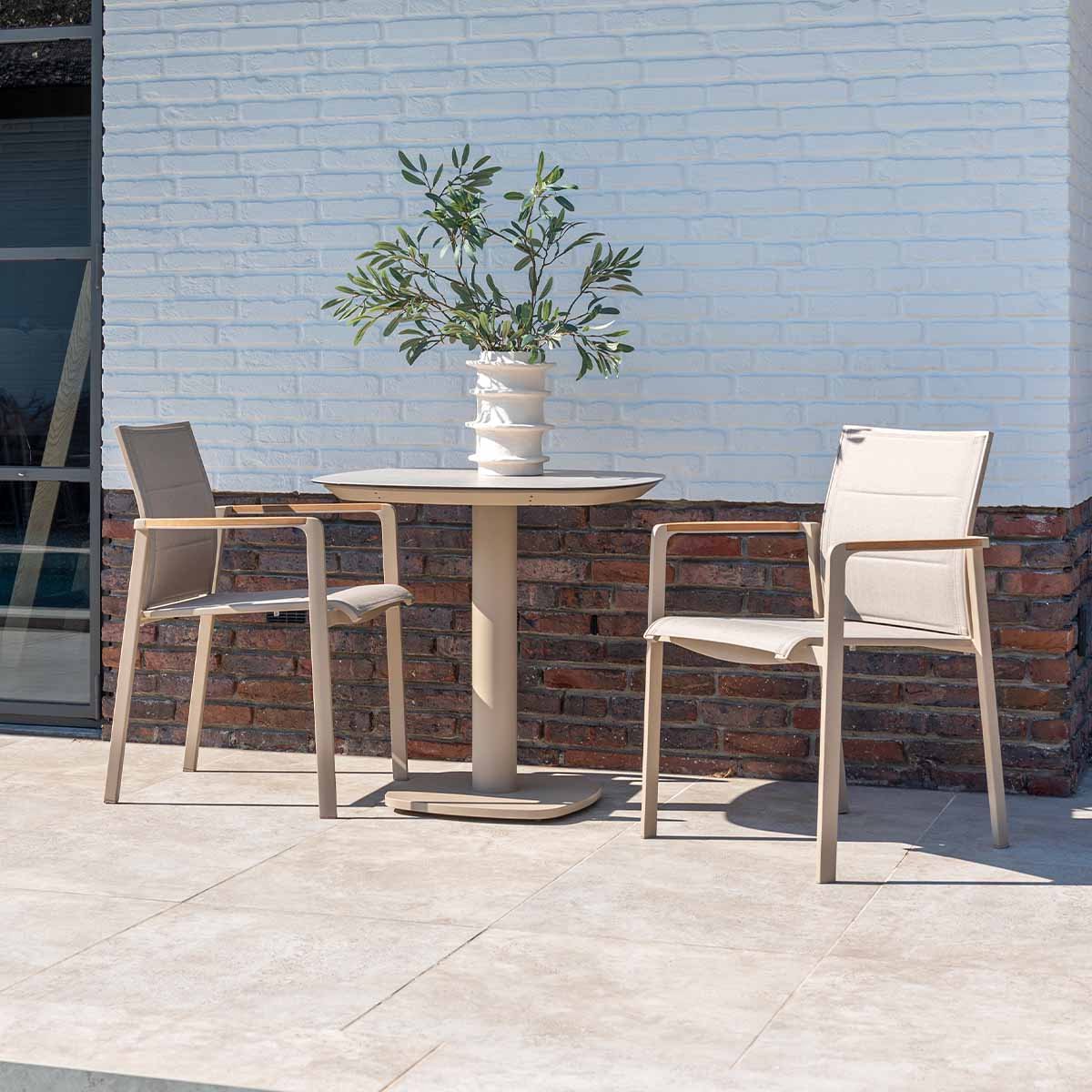 4 Seasons Outdoor Cortina stacking garden chair - latte