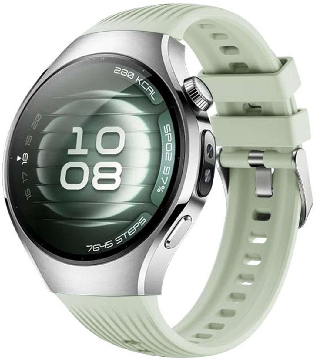 By Qubix - Siliconen bandje 'True Fit' - Groen - geschikt voor Huawei Watch 5 - 46mm