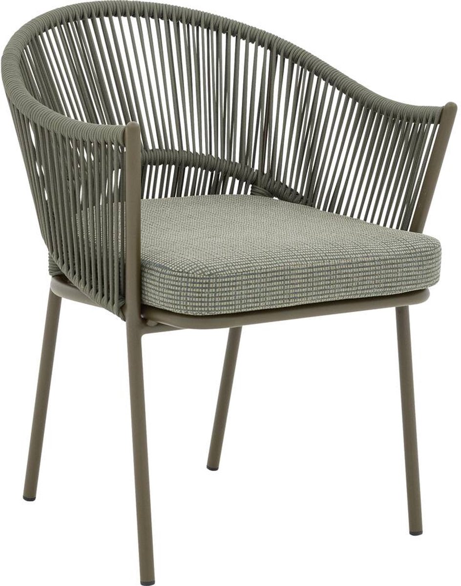 Goossens Tuinstoel Levanzo - Buitenstof - groen - 65 x 81 x 61 cm