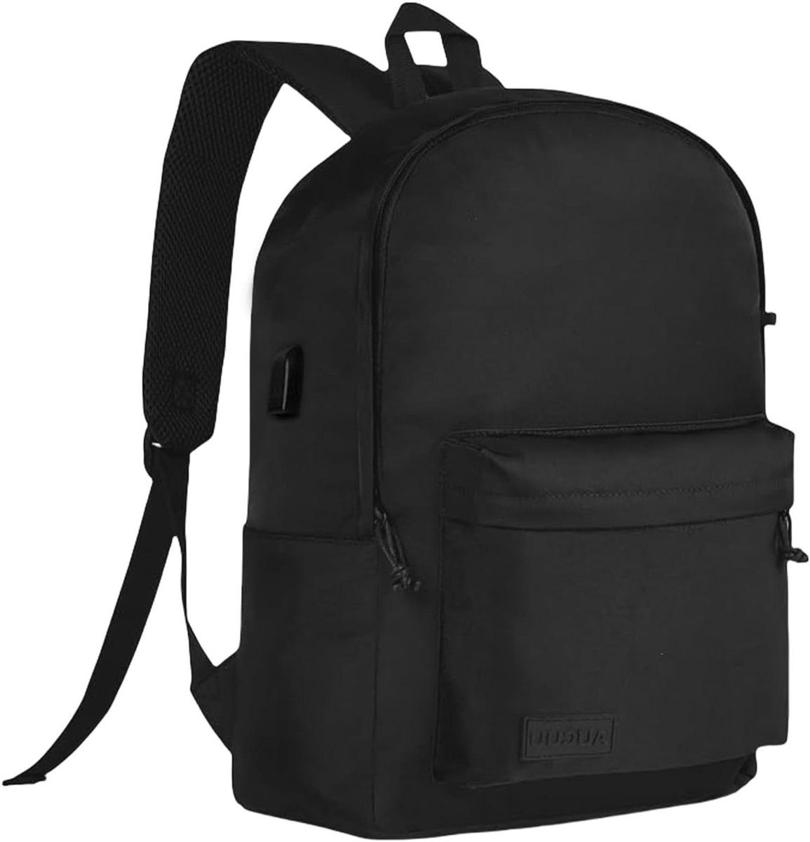 Rugzak Zwart USB Oplaadbaar met Laptopvak 43x32x16.5 cm.