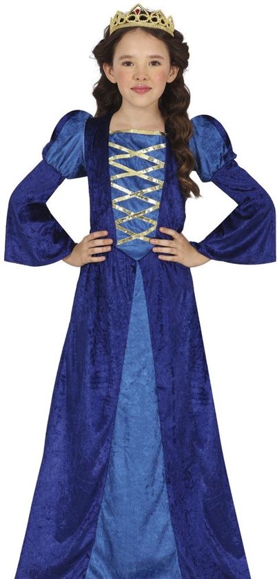 Guirca - Costume Le Moyen-Âge & Renaissance - Reine des Neiges du Grand Nord - Fille - Blauw - 10 - 12 ans - Déguisements - Déguisements