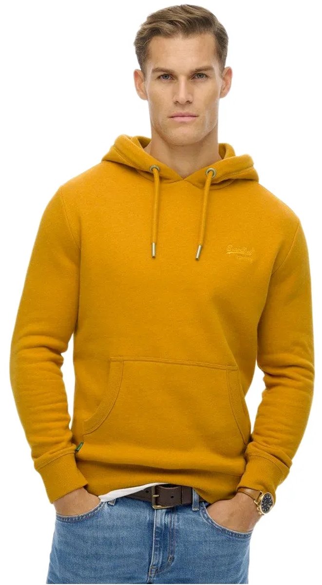 Superdry Vintage Logo Geborduurde Hoodie Heren Hoodies Goud