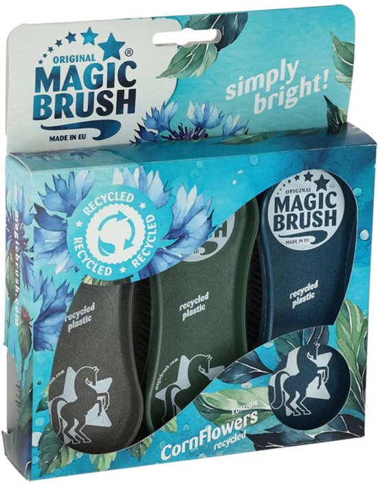 Harry's Horse Magic Brush set Corn flower | Paardenborstel