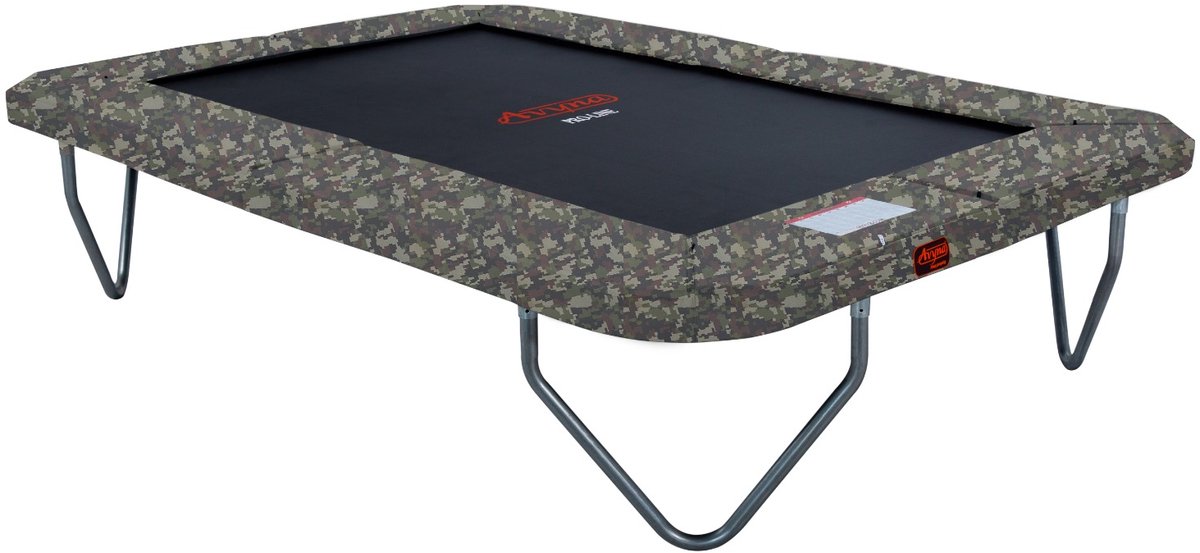 Avyna Trampoline Opbouw 340x240 cm – Rechthoekig – Camouflage – Sterk & Duurzaam – Premium Kwaliteit Zonder Net