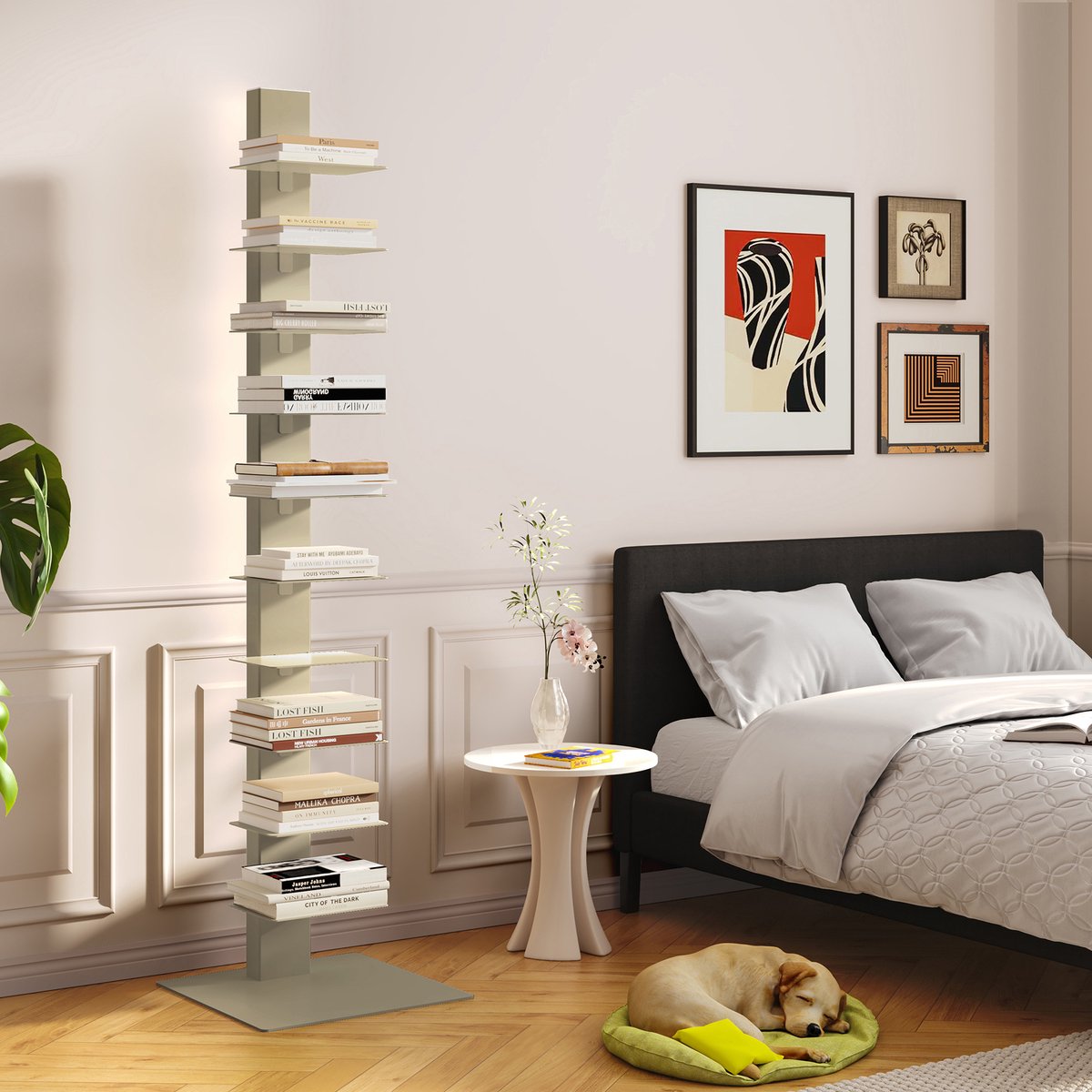 Boekenkast Eksjö schap 150x39x39 cm camel [en.casa]