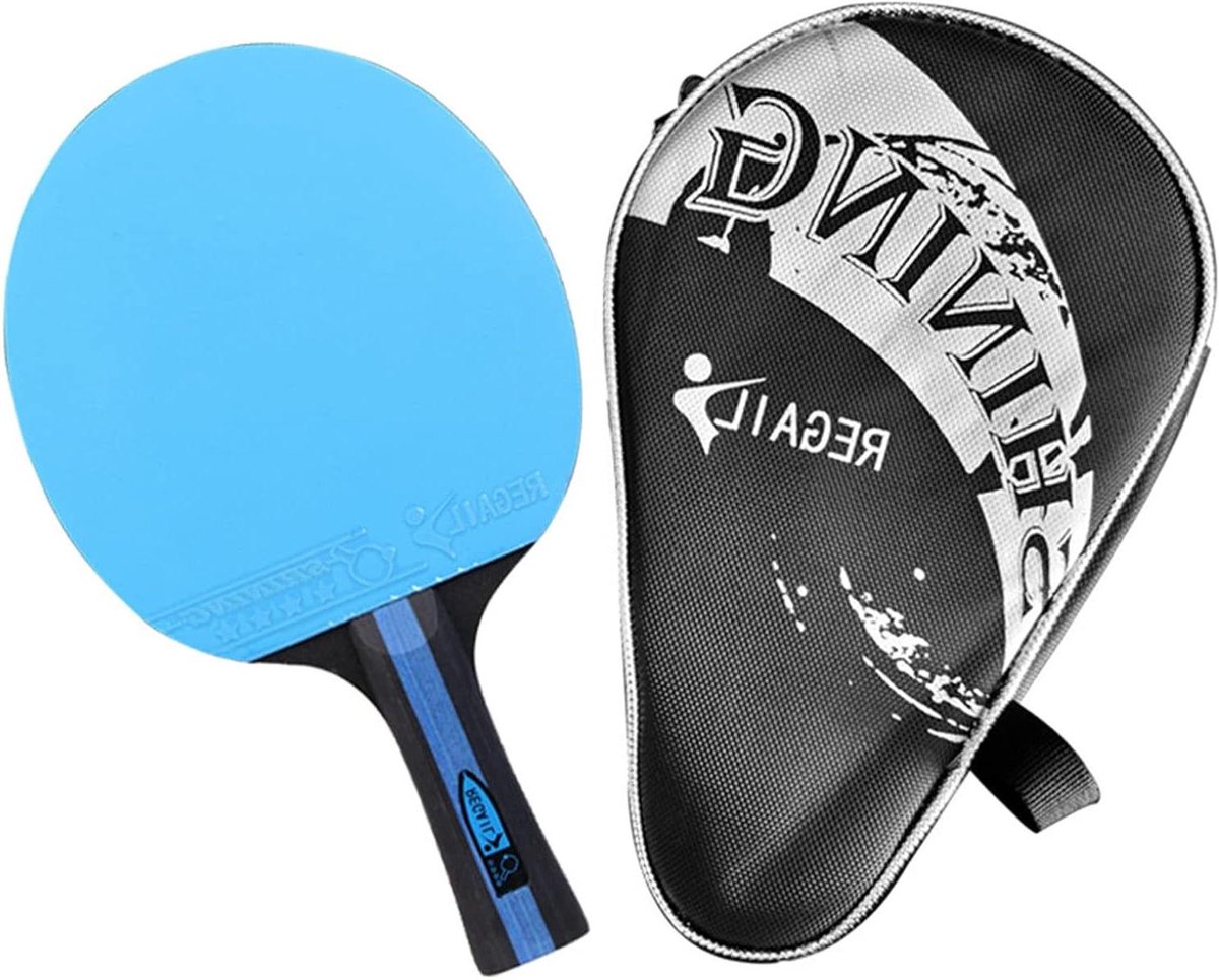 Tafeltennisbatje met draagtas voor beginners - geschikt voor jongens en meisjes