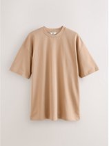 Next - Heren - Oversized maat. - EDIT zwaar T-shirt - Naturel
