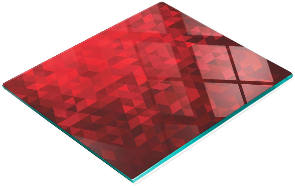 Duurzaam en stijlvol glazen bord met abstract mozaïekpatroon 60x52 cm