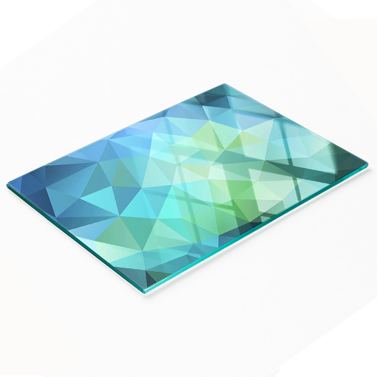 Multifunctionele decoratieve glazen snijplank voor de keuken, abstract ontwerp, 80x52 cm