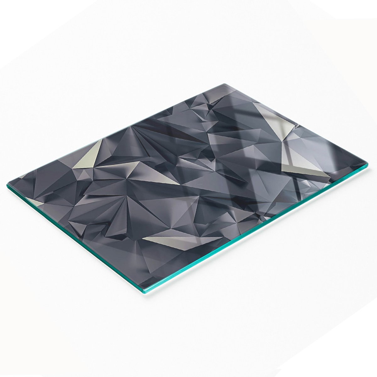 Duurzame en stijlvolle glazen snijplank met abstract patroon, 80x52 cm