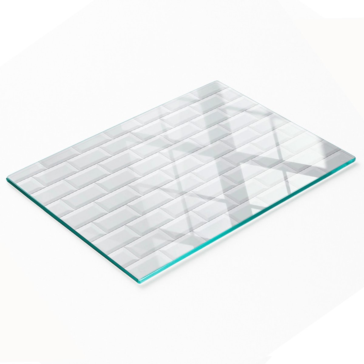 Decoratieve glazen snij- en serveerplank van keramiek, 80x52 cm