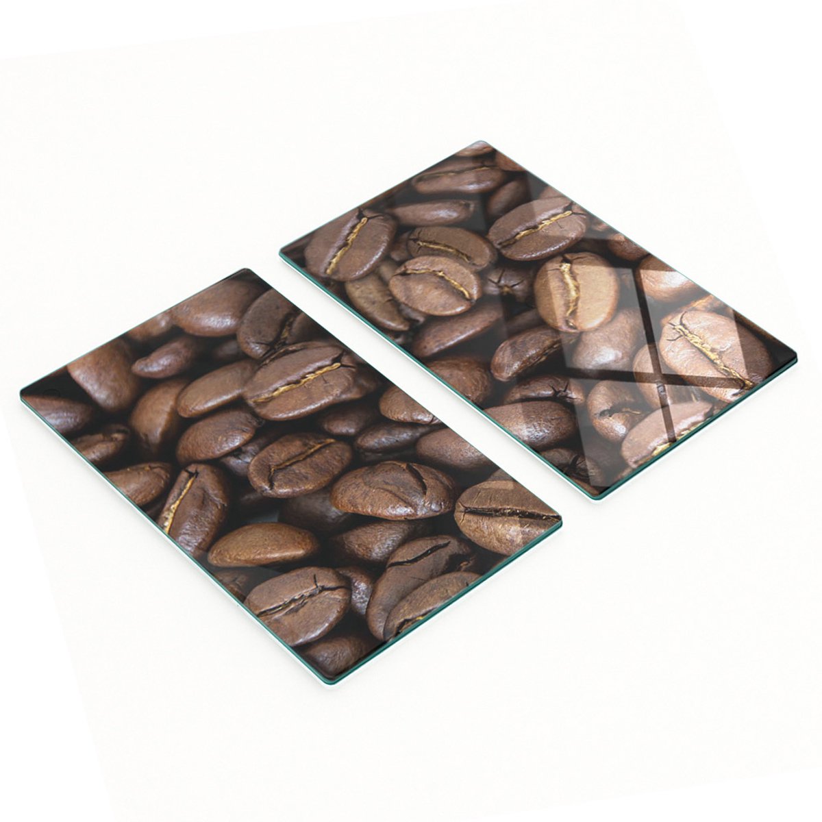 Multifunctionele decoratieve glazen keukenplanken met koffiebonenmotief, 2x30x52 cm