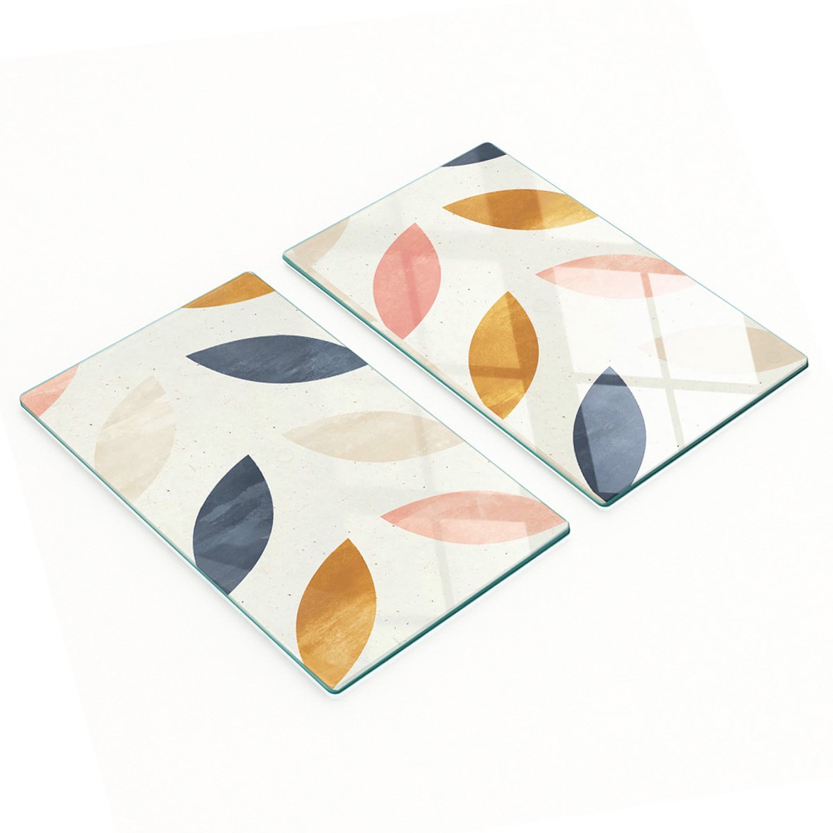 Multifunctionele decoratieve glazen planken in Scandinavische stijl, 2x30x52 cm