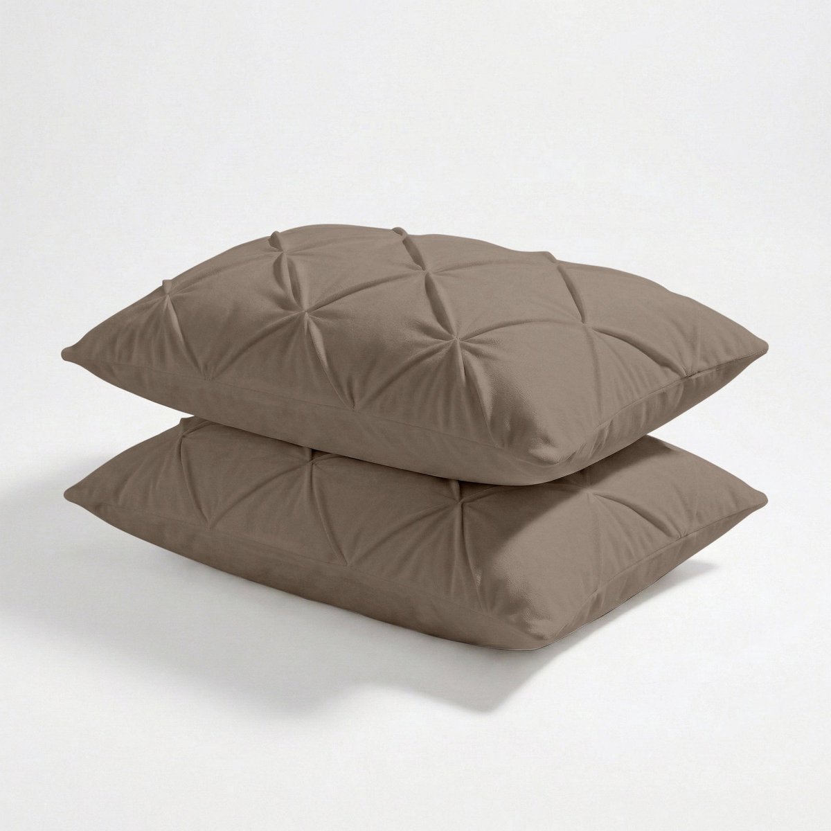 HappyBed Kussenslopen Taupe 60x70 cm - Kussensloop set 2 stuks - 100% Microvezel - Ultieme slaapcomfort
