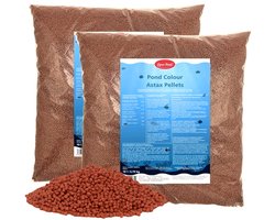 2 x 10 liter (7,4 kg) Lyra Pond® Pond Colour Astax Koi pellets visvoer vijvervoer