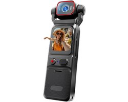 Vlogcamera 4K, 6-assige stabilisatie, kleine videocamera WiFi voor fotografie, mini bodycam, POV/pocketcamera, sportactiecamera, draagbare draadloze actiecamera voor buiten