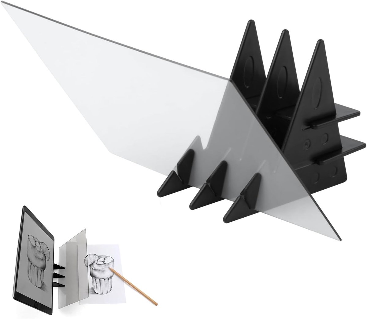 Tekentafel Optisch Beeld - Lichtkopieerblok Schetsgereedschap - Tekenen Overtekenen - Voor Telefoon Tablet - 135x20cm Werkvlak - Zwart Doorschijnend