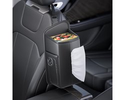 Tissuedoek Organizer - Hoofdsteun Houder - Auto Interieur - Met Extra Vakken - 30 x 17 cm - Zwart