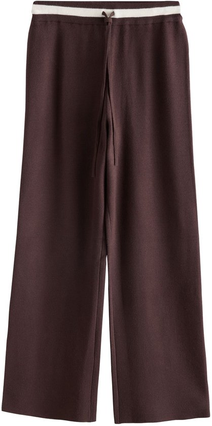 Enjoy Wide leg tape dames broek bruin 194876 | Van Tilburg