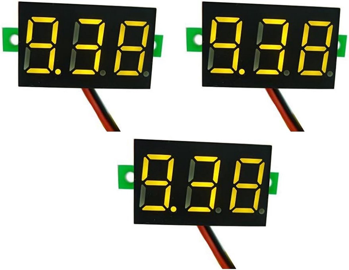 Mini Digitale Voltmeter LED Paneel Spanningsmeter DC 2,5-30V Rood