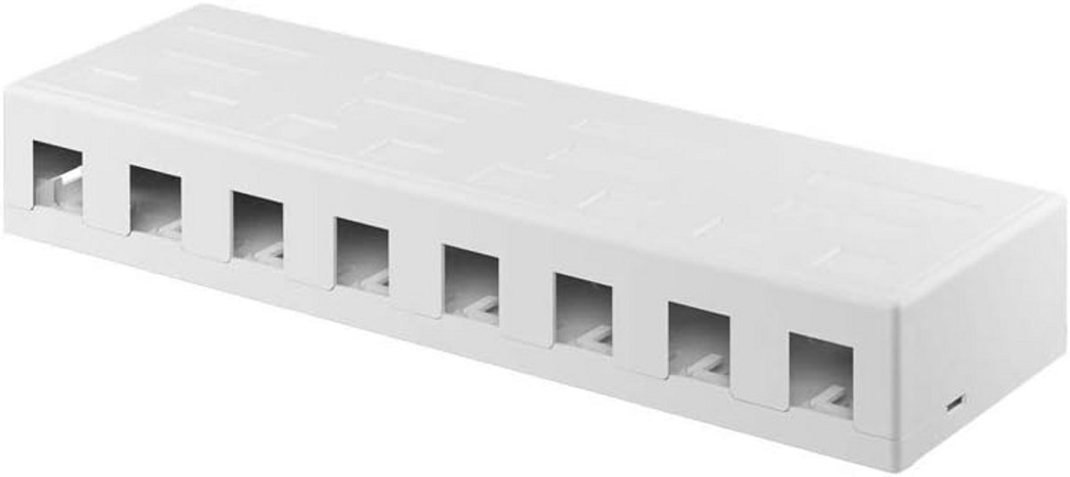 Lege Keystone Wandmontage Behuizing - 8 Poorten Patchpaneel voor Dataconnectoren