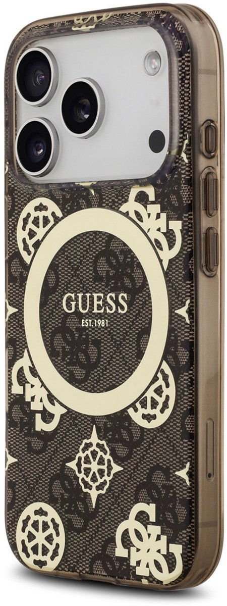 Guess Telefoonhoesje voor iPhone 17 Pro - MagSafe geschikt - Bruin