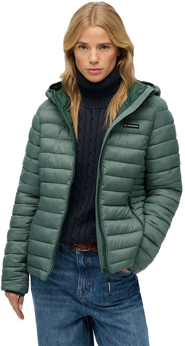 Superdry Gewatteerd Fuji Lite jack met capuchon Dames Gewatteerde jassen Groen