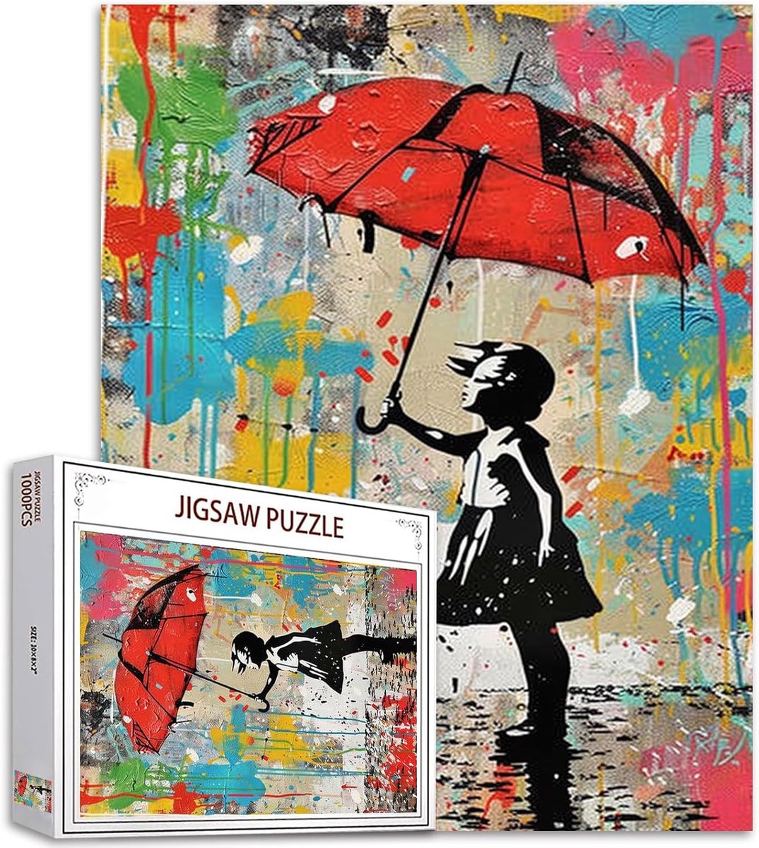 Legpuzzel Volwassenen - Abstracte Puzzel - Familie Activiteit - Gerecycled Karton - 1000 Stukjes - Kleurrijk Kunstwerk