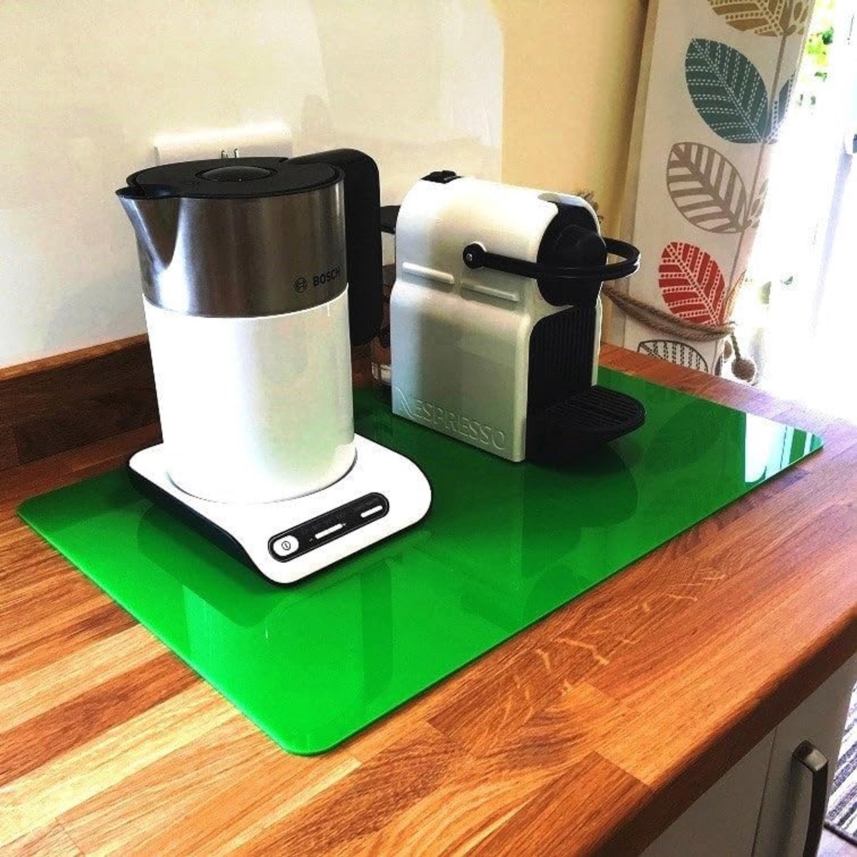 Werkblad Beschermer - Snijmat Aanrecht - Koken Bereiden - Hittebestendig Krasvast - 30x40 cm - Helder Groen