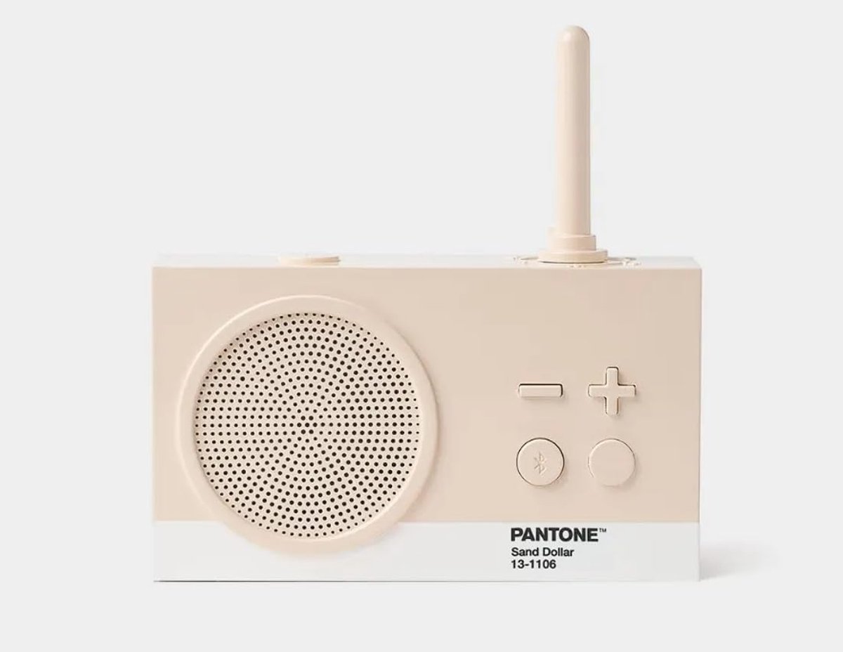 Draagbare Luidspreker Radio - Bluetooth Speaker - Muziek Luisteren - Spatwaterdicht Ontwerp - 14cm Breed - Zandkleur