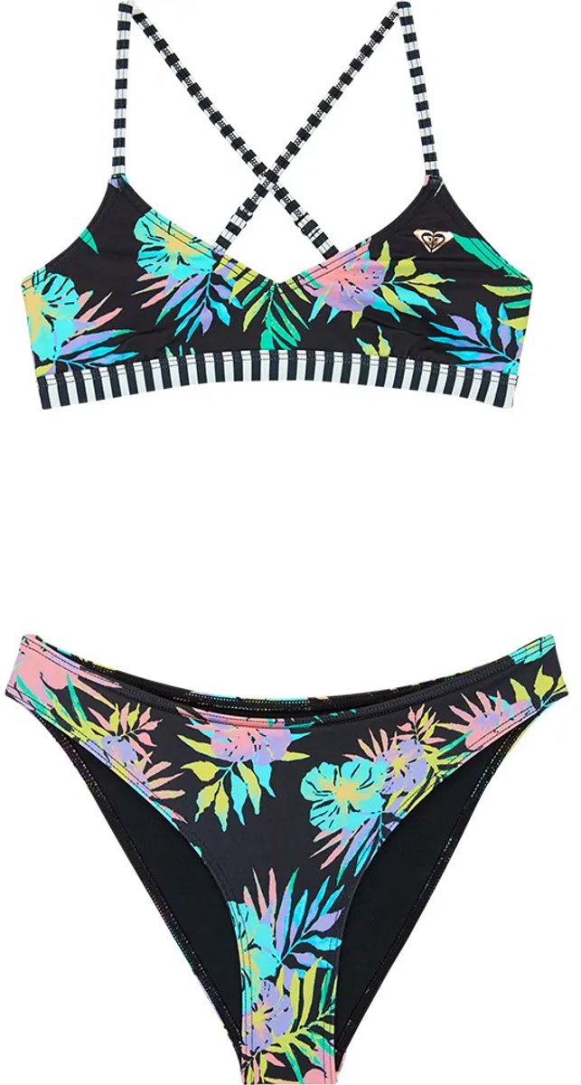 Roxy Active Rg Athletic Triangle Bikini 10 Years Meisje Antraciet