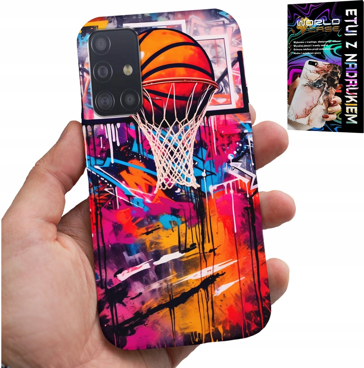 HOESJE VOOR SAMSUNG GALAXY A71 - BASKETBAL NBA STREET GRAFFITI BASKETBAL FAN