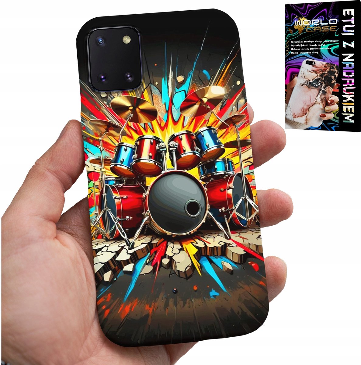 HOESJE VOOR SAMSUNG GALAXY A81 - ROCK DRUMS ROCK & ROLL + FILM
