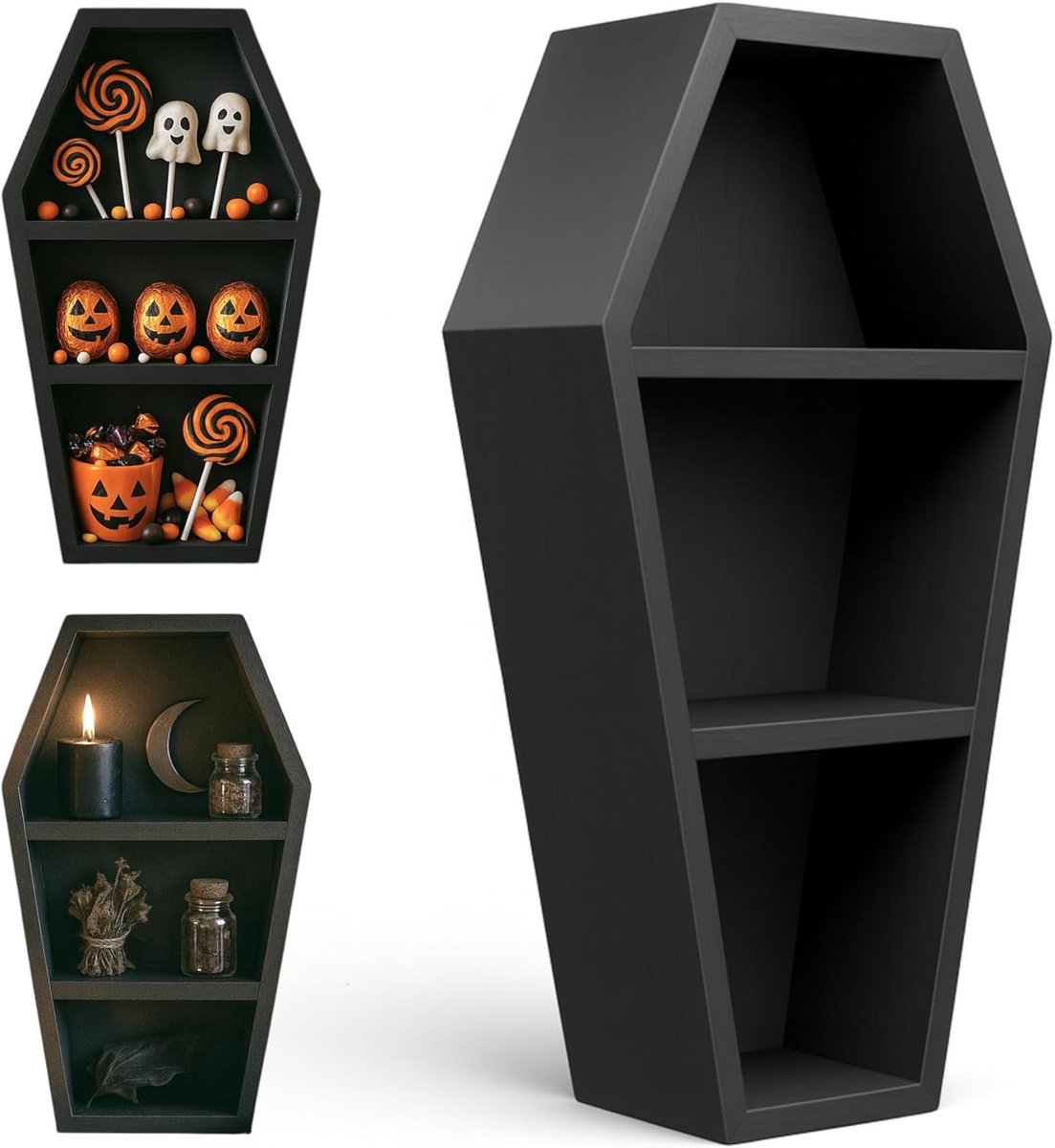 Decoratief Rek - Witch Shelf - Gothic Decoratie - Vrijstaand of Hangend - 35 x 18 x 9 cm