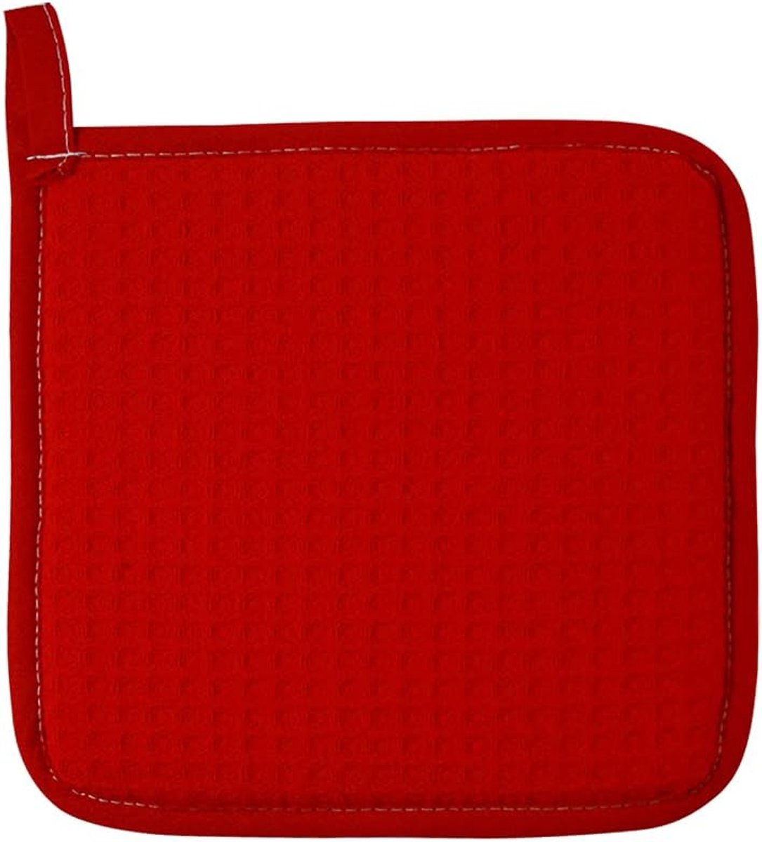 Keukenhandschoen - Ovenwanten - Veilig Koken - Wafelpatroon - Rood