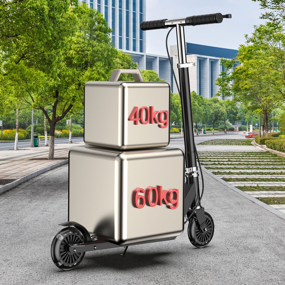 FOXSPORT Kinderstepjes - Kinderstep - Step - Kinderscooter - LED-verlichting in wielen & voetplateau - Draagkracht tot 100 kg - Kick Step - Voor Jongens en Meisjes - Vanaf 3-12 Jaar - Drie instelbare hoogte-opties - Zwart — afbeelding 8
