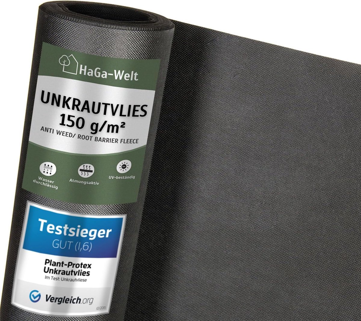 Onkruiddoek Tuinvlies - Worteldoek Bodembedekking - Effectieve Onkruidbescherming - Hoge Scheurvastheid Ademend - 200 cm Breed - Zwart