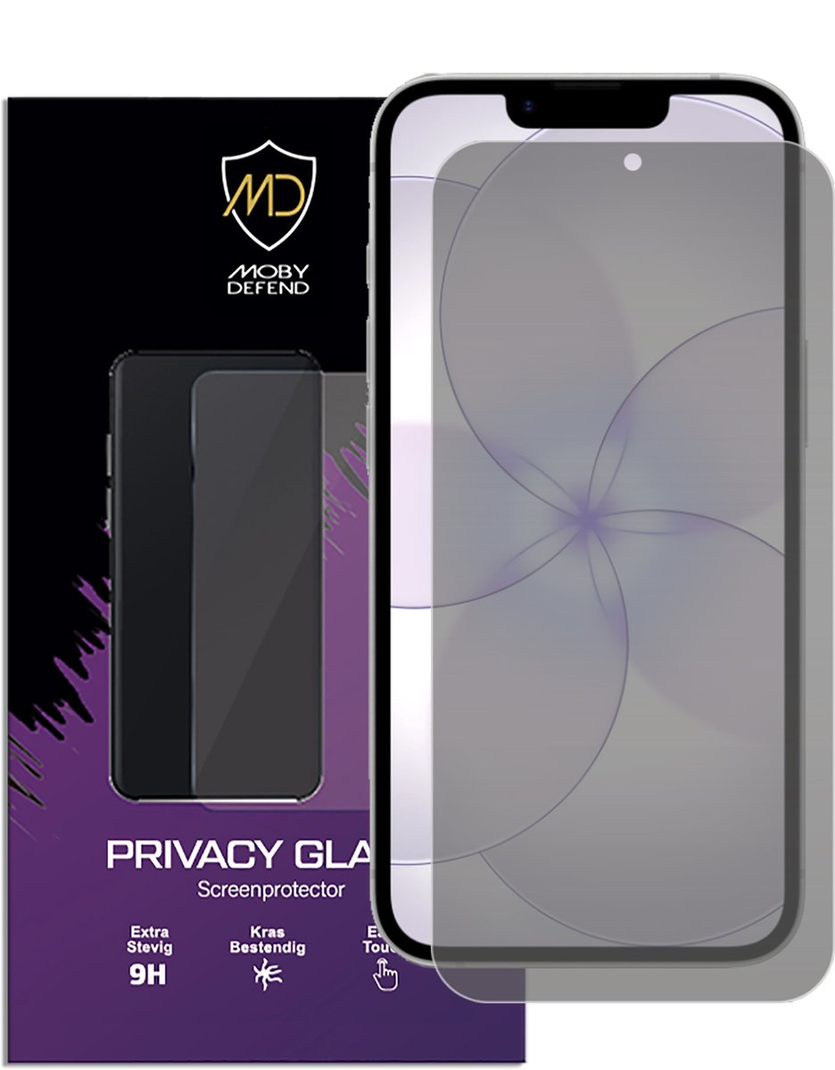 MobyDefend Screenprotector - Geschikt voor iPhone 17e - Matte Privacy Glass Screensaver