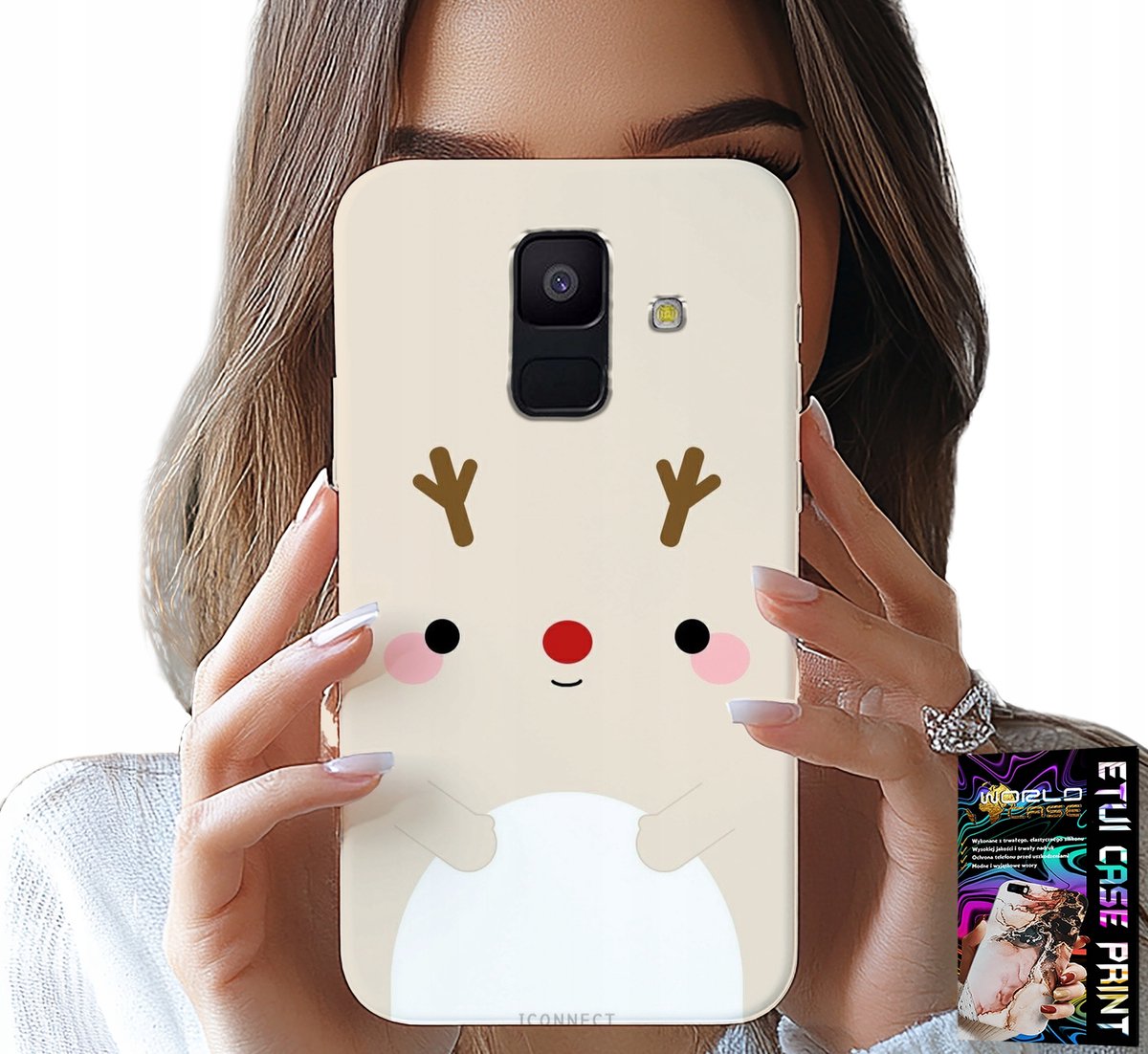 HOESJE VOOR SAMSUNG A6 2018 - RENDIER, RENDIER, KERSTPATROON
