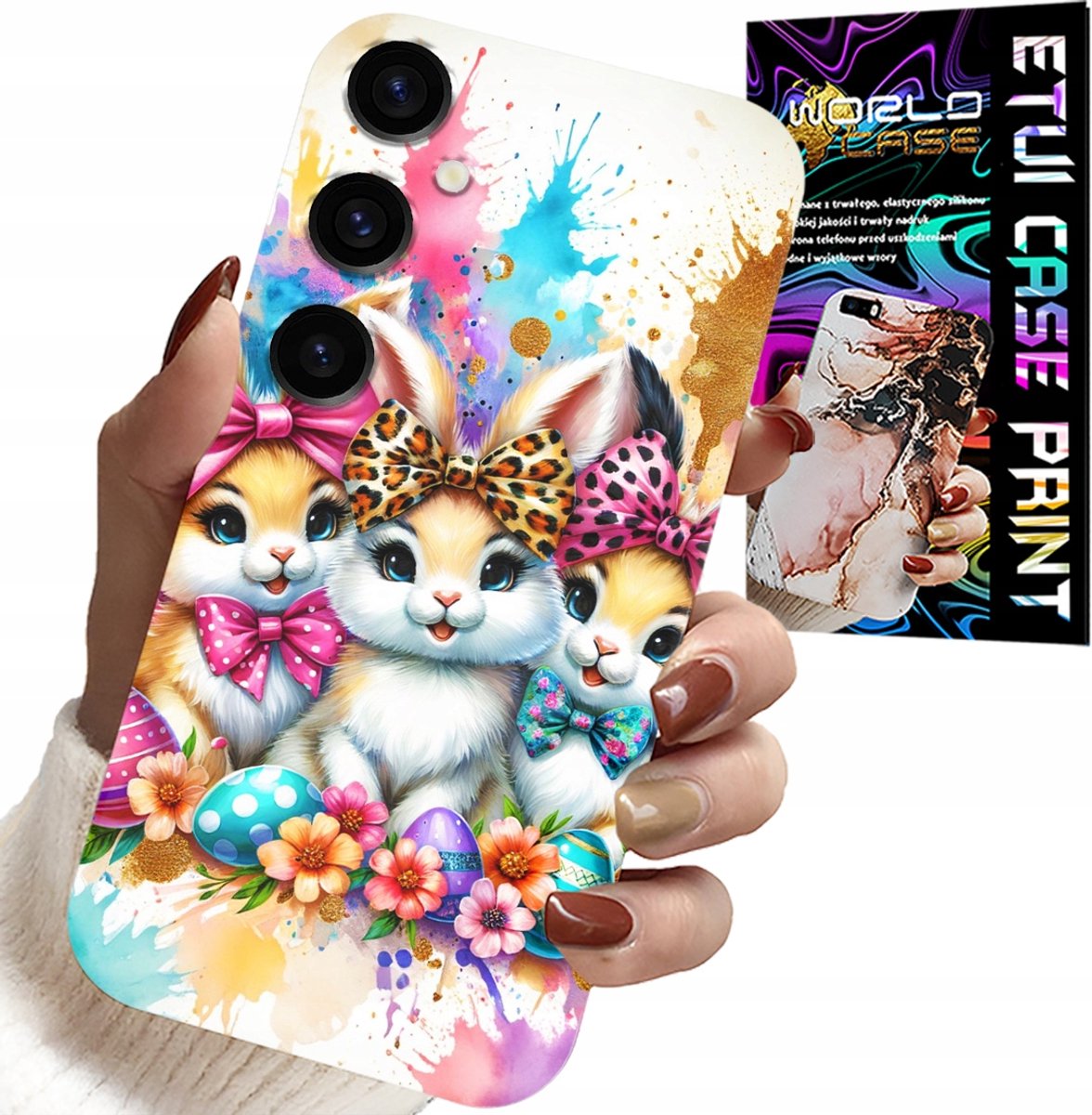 HOESJE VOOR SAMSUNG GALAXY S24 - KONIJNTJES, KERST, KONIJN, PASEN