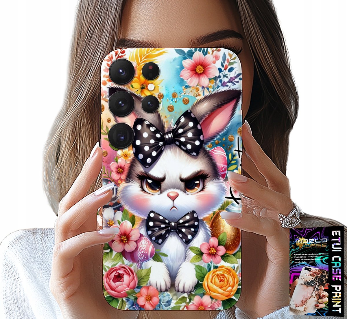 HOESJE VOOR SAMSUNG GALAXY S25 ULTRA - PAASHAAS, HAAS, EIEREN + GLAS