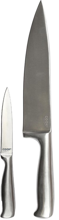 Twee Cook Concept roestvrij stalen messen: een koksmes van 20 cm en een kleiner mes van 12 cm.