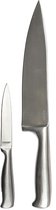 Cook Concept keukenmessen set - 2x - inox - RVS - 12 en 20 cm - koksmes / keukenmes / vleesmes