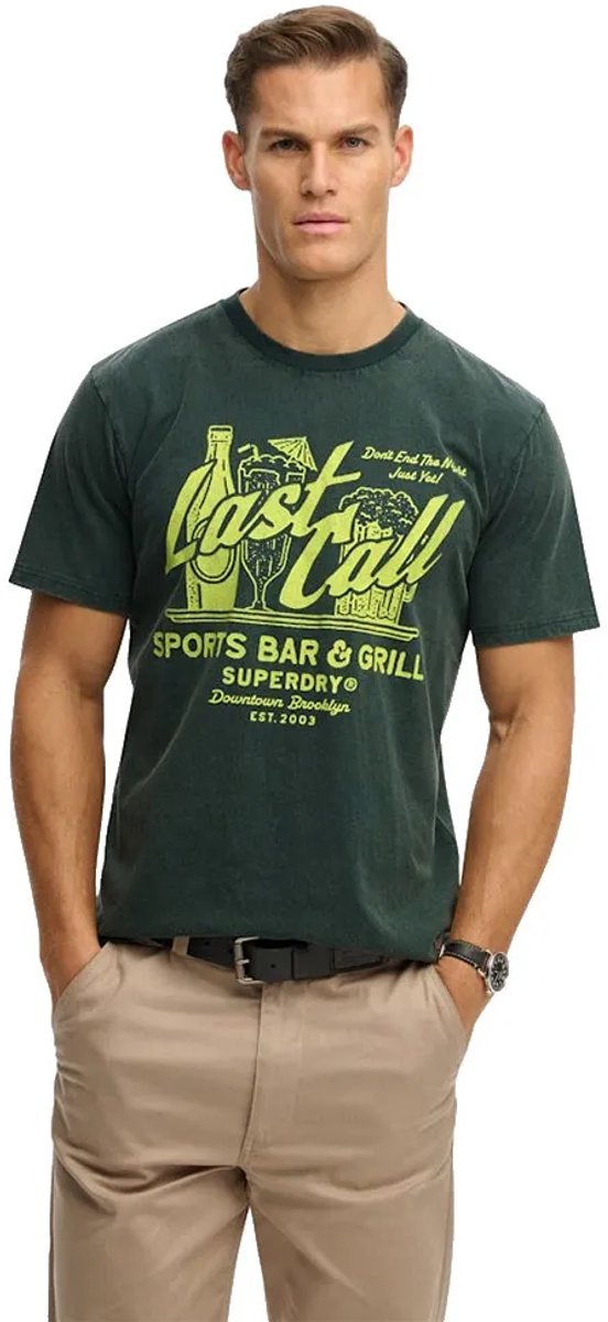 Superdry Local Business T-shirt met losse pasvorm Heren T-shirts Groen