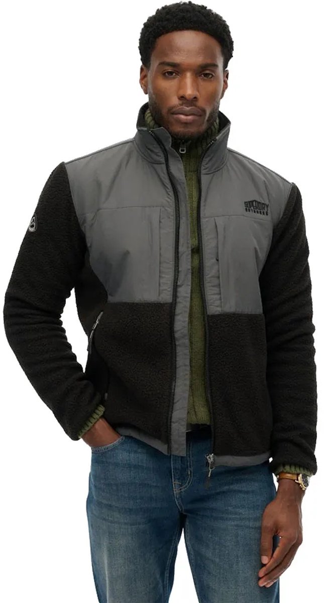 Superdry Hybrid Trekker Fleece Jas 3XL Man Zwart